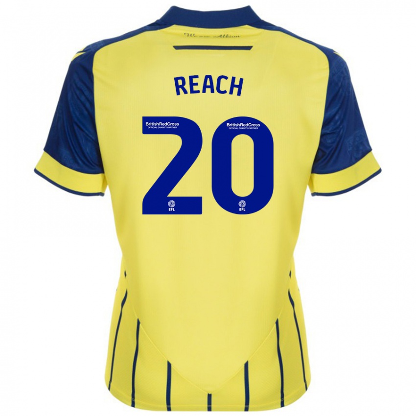 Herren Adam Reach #20 Gelb Blau Auswärtstrikot Trikot 2024/25 T-Shirt