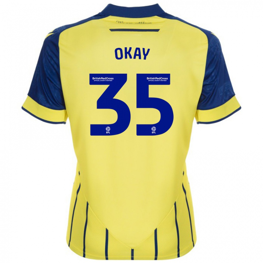 Herren Okay Yokuslu #35 Gelb Blau Auswärtstrikot Trikot 2024/25 T-Shirt