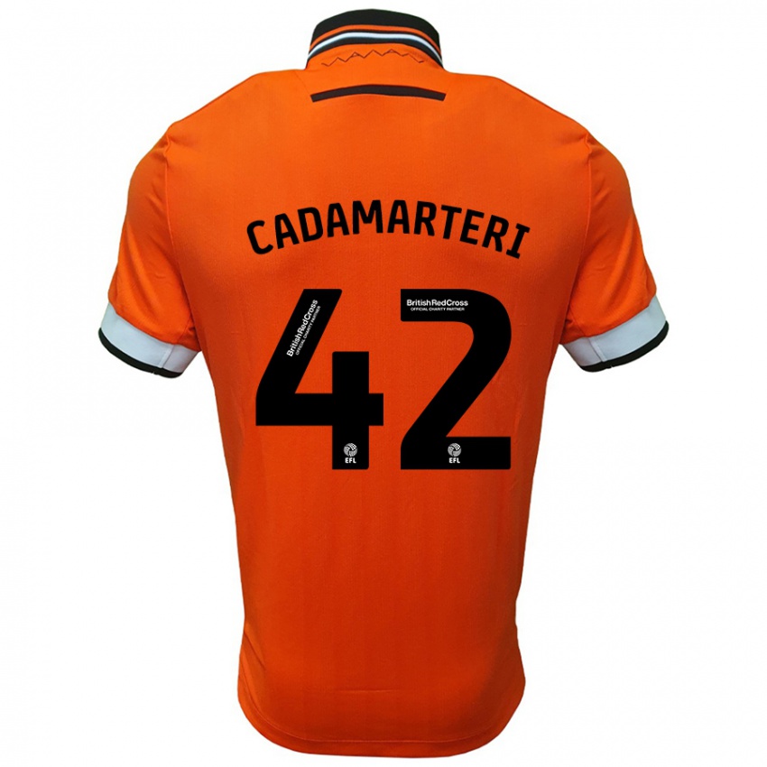 Herren Bailey Cadamarteri #42 Orange Weiß Auswärtstrikot Trikot 2024/25 T-Shirt