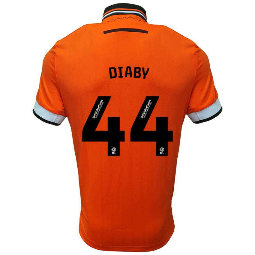 Herren Momo Diaby #44 Orange Weiß Auswärtstrikot Trikot 2024/25 T-Shirt