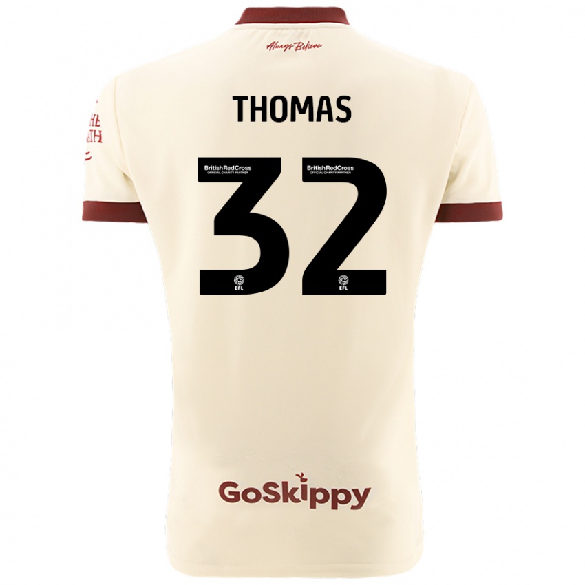 Herren Lewis Thomas #32 Cremeweiß Auswärtstrikot Trikot 2024/25 T-Shirt