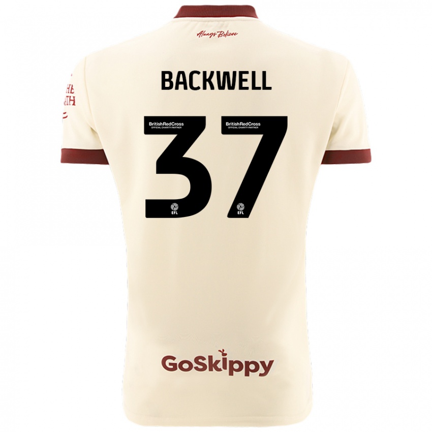 Herren Tommy Backwell #37 Cremeweiß Auswärtstrikot Trikot 2024/25 T-Shirt