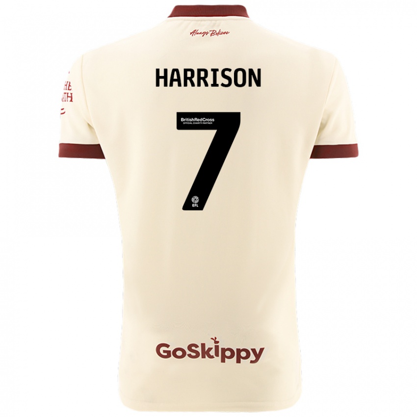 Herren Abi Harrison #7 Cremeweiß Auswärtstrikot Trikot 2024/25 T-Shirt