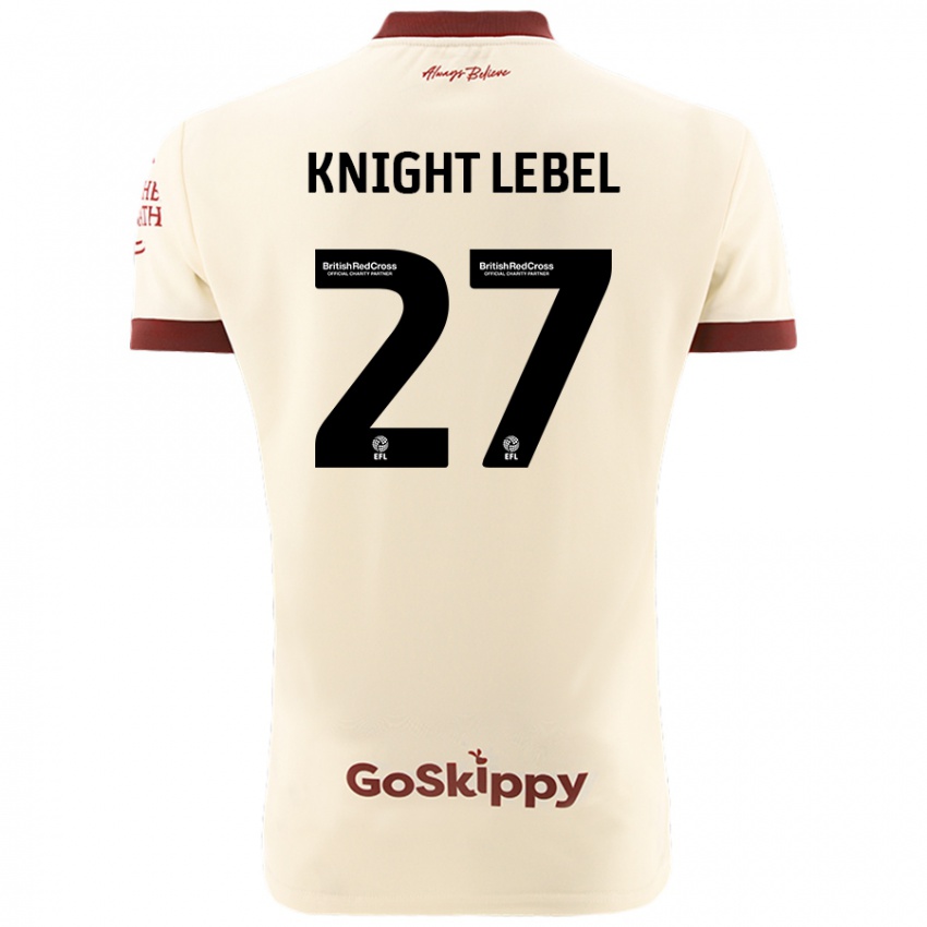 Herren Jamie Knight-Lebel #27 Cremeweiß Auswärtstrikot Trikot 2024/25 T-Shirt