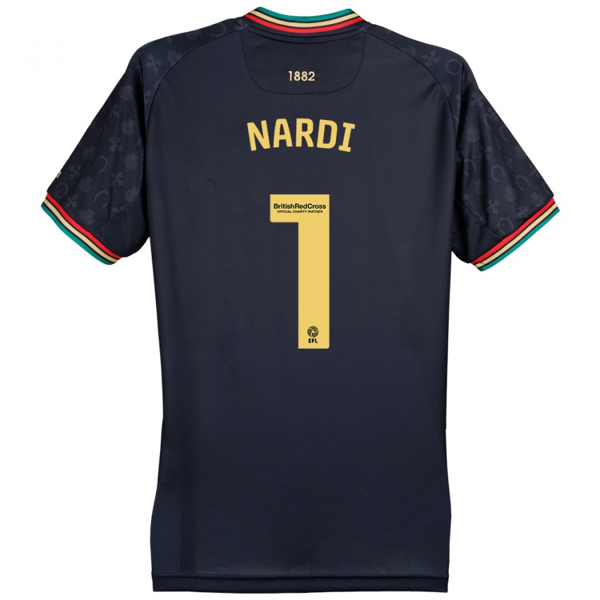 Herren Paul Nardi #1 Dunkelmarineblau Auswärtstrikot Trikot 2024/25 T-Shirt