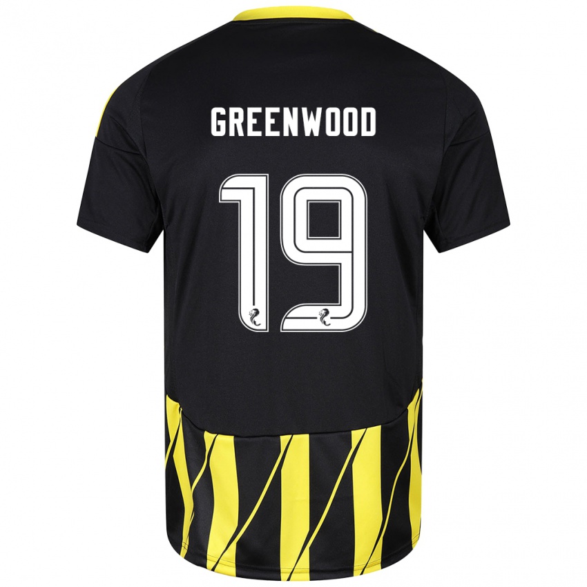 Herren Brodie Greenwood #19 Schwarz Gelb Auswärtstrikot Trikot 2024/25 T-Shirt