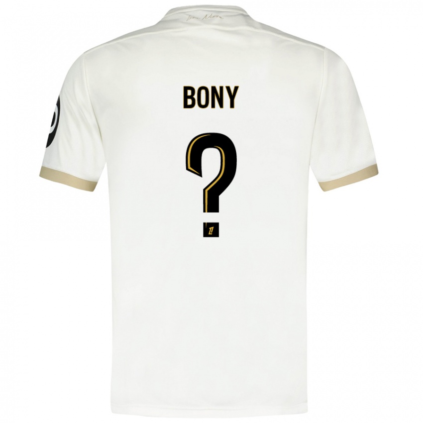 Herren Geoffroy Bony #0 Weißgold Auswärtstrikot Trikot 2024/25 T-Shirt