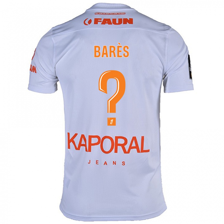 Herren Gabriel Barès #0 Weiß Auswärtstrikot Trikot 2024/25 T-Shirt