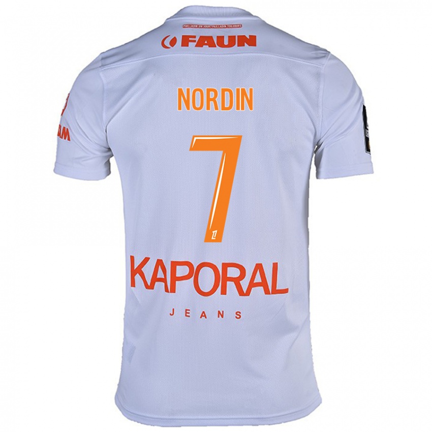 Herren Arnaud Nordin #7 Weiß Auswärtstrikot Trikot 2024/25 T-Shirt