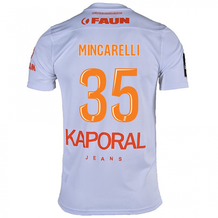 Herren Lucas Mincarelli #35 Weiß Auswärtstrikot Trikot 2024/25 T-Shirt