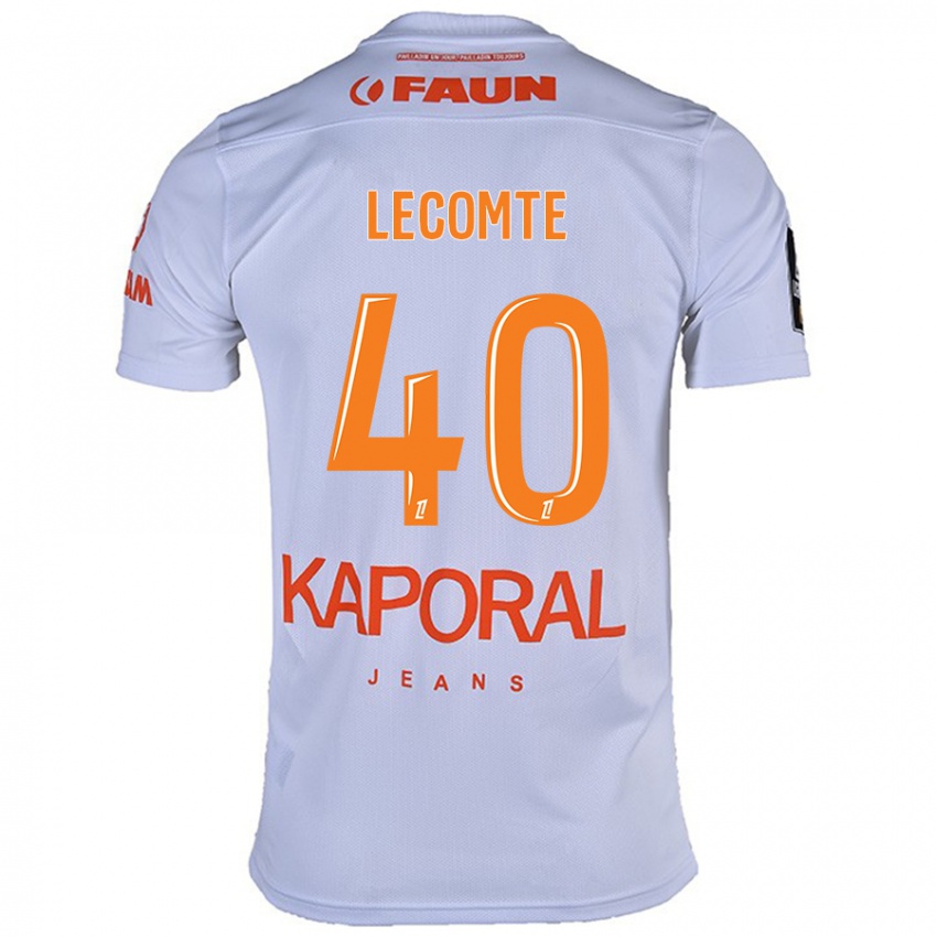 Herren Benjamin Lecomte #40 Weiß Auswärtstrikot Trikot 2024/25 T-Shirt