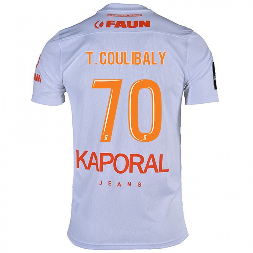 Herren Tanguy Coulibaly #70 Weiß Auswärtstrikot Trikot 2024/25 T-Shirt