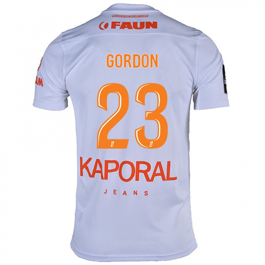 Herren Sh'nia Gordon #23 Weiß Auswärtstrikot Trikot 2024/25 T-Shirt