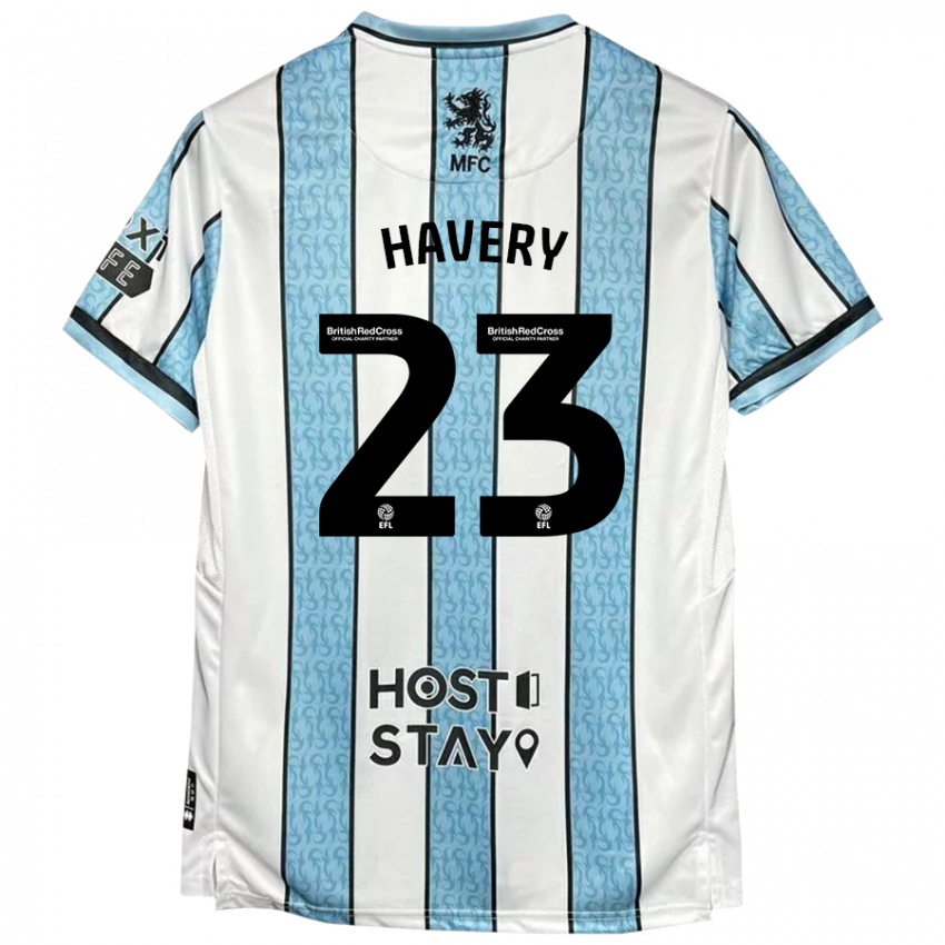 Herren Nicole Havery #23 Weiß Blau Auswärtstrikot Trikot 2024/25 T-Shirt