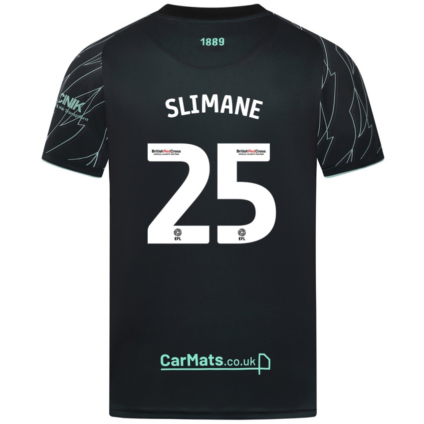 Herren Anis Slimane #25 Schwarz Grün Auswärtstrikot Trikot 2024/25 T-Shirt