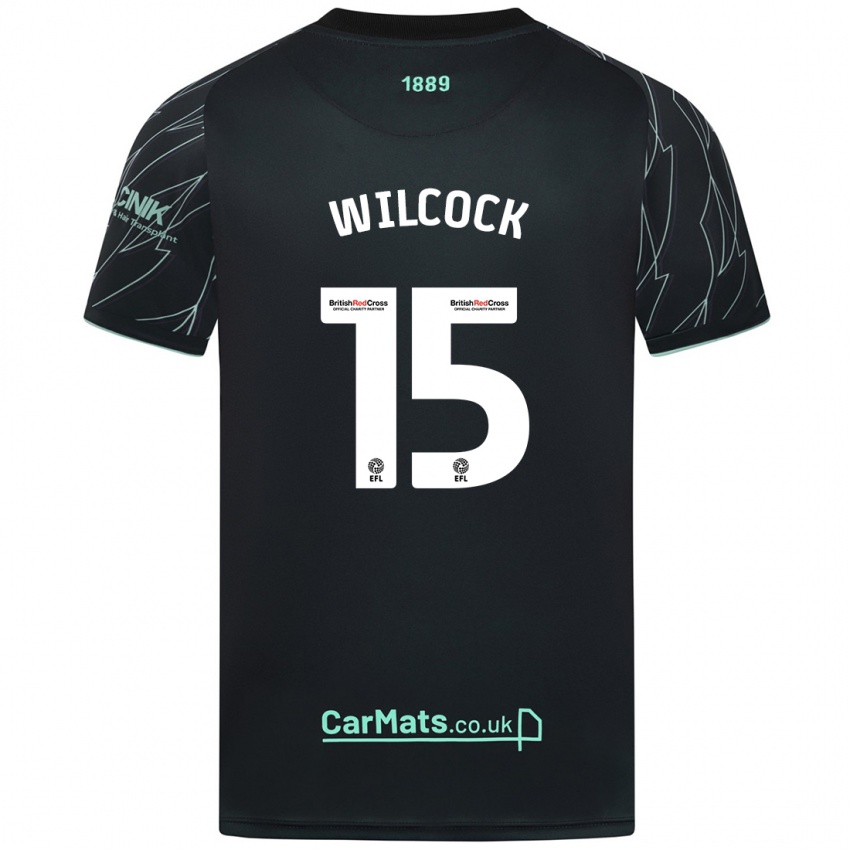 Herren Tamara Wilcock #15 Schwarz Grün Auswärtstrikot Trikot 2024/25 T-Shirt