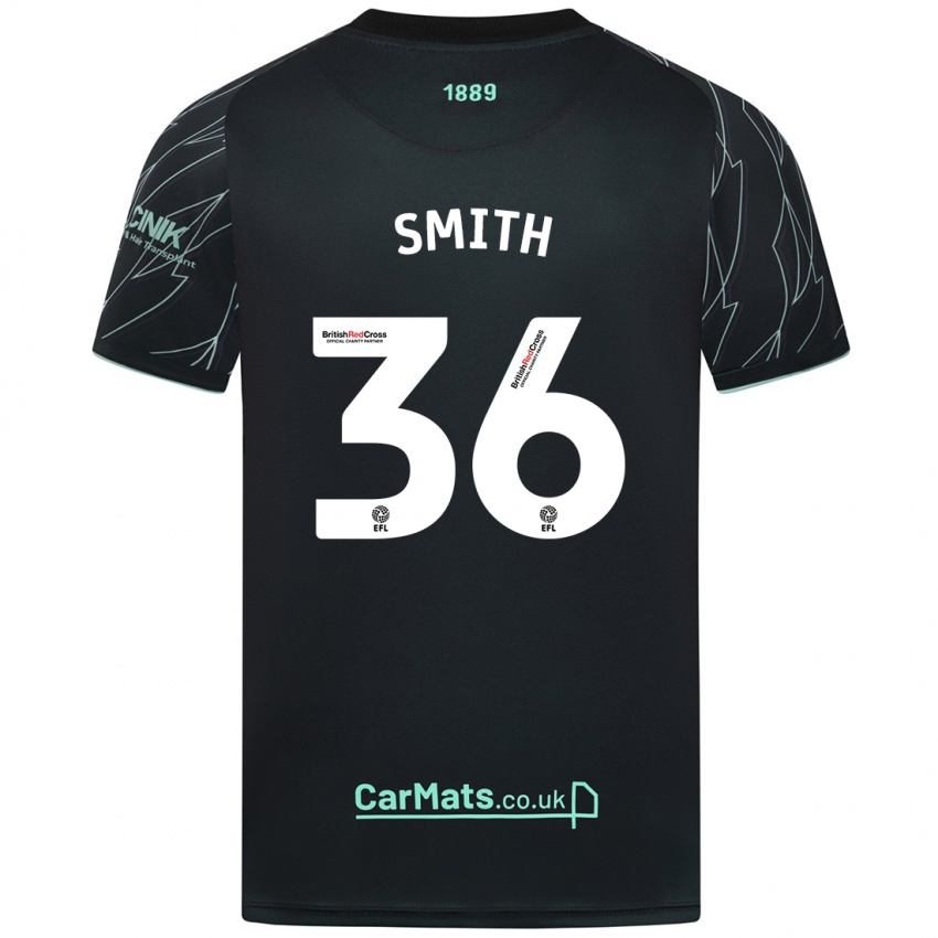 Herren Joshua Smith #36 Schwarz Grün Auswärtstrikot Trikot 2024/25 T-Shirt