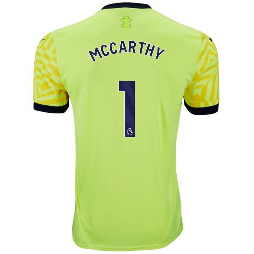 Herren Alex Mccarthy #1 Gelb Auswärtstrikot Trikot 2024/25 T-Shirt