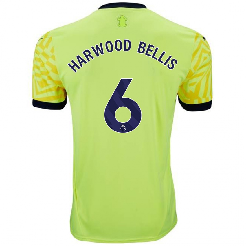 Herren Taylor Harwood-Bellis #6 Gelb Auswärtstrikot Trikot 2024/25 T-Shirt