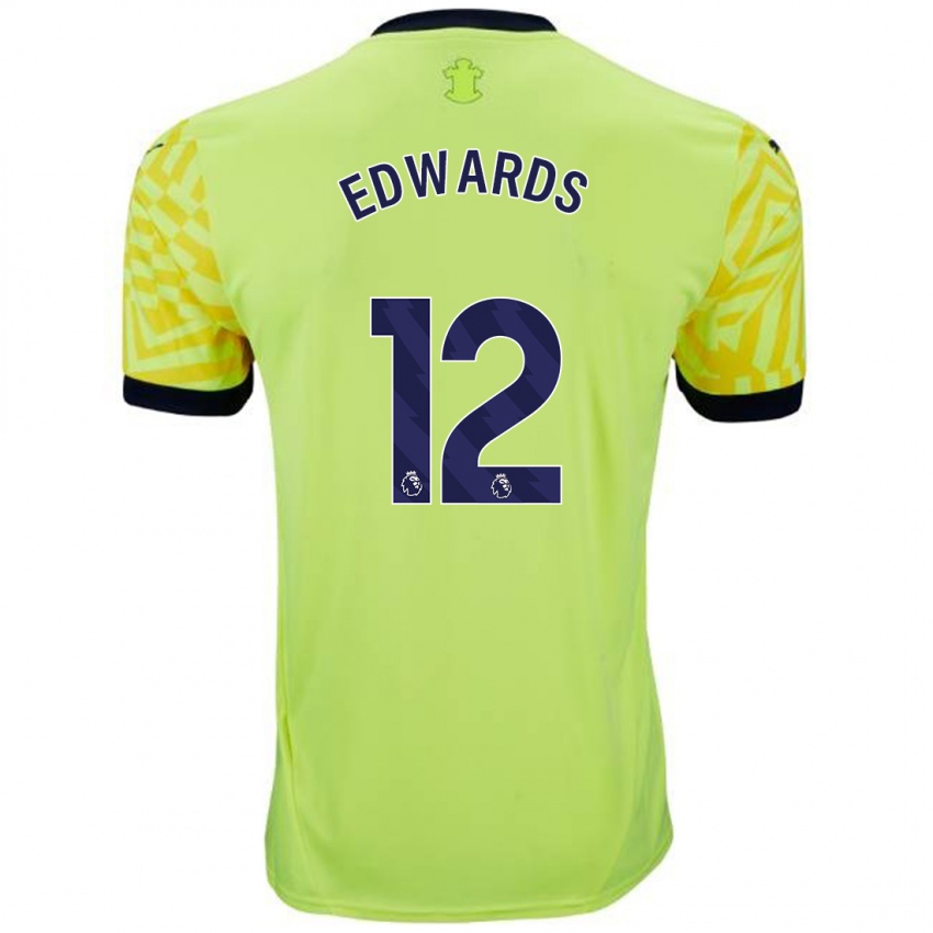 Herren Ronnie Edwards #12 Gelb Auswärtstrikot Trikot 2024/25 T-Shirt