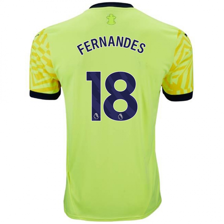 Herren Mateus Fernandes #18 Gelb Auswärtstrikot Trikot 2024/25 T-Shirt