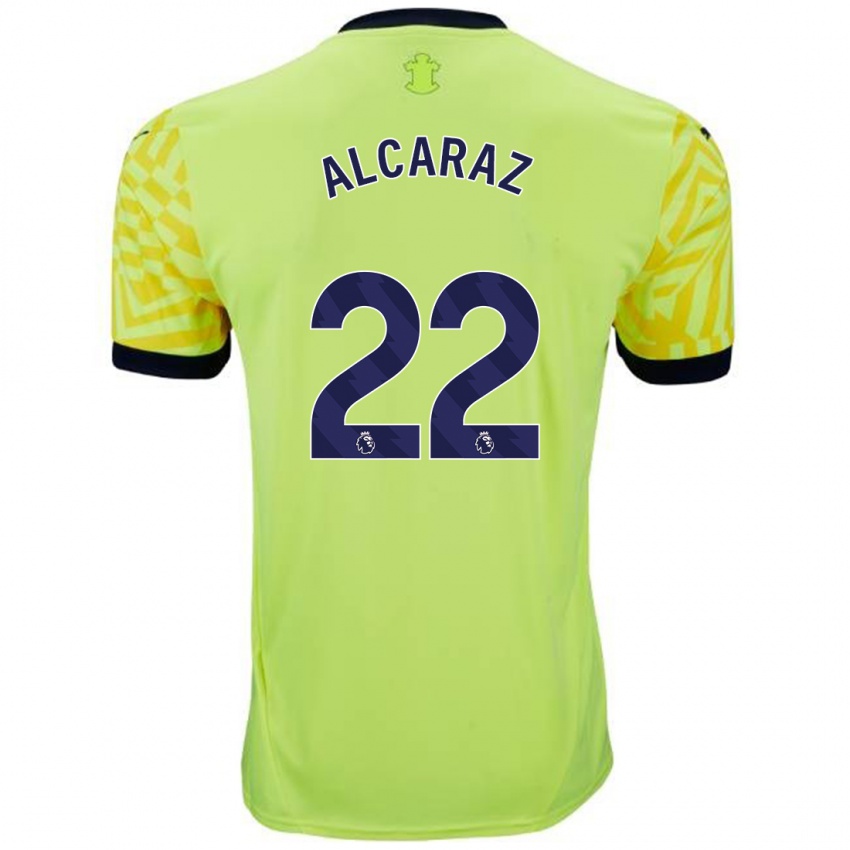 Herren Carlos Alcaraz #22 Gelb Auswärtstrikot Trikot 2024/25 T-Shirt