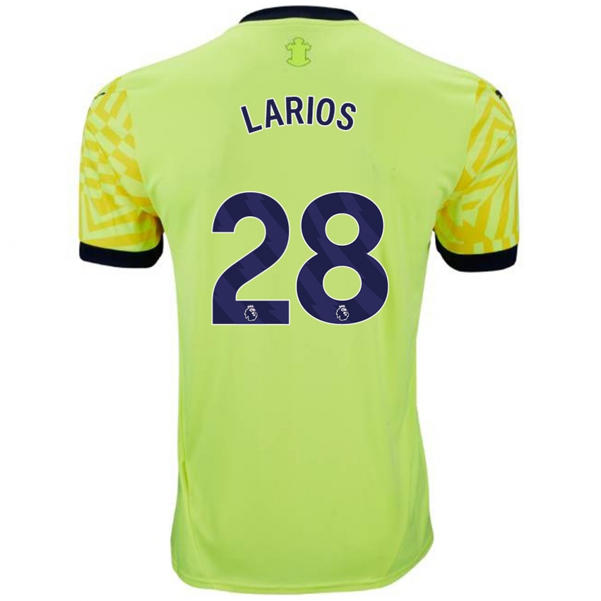 Herren Juan Larios #28 Gelb Auswärtstrikot Trikot 2024/25 T-Shirt