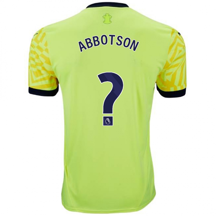 Herren Oscar Abbotson #0 Gelb Auswärtstrikot Trikot 2024/25 T-Shirt