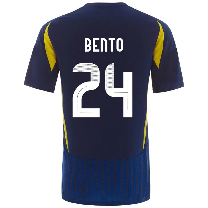 Herren Bento #24 Blau Gelb Auswärtstrikot Trikot 2024/25 T-Shirt