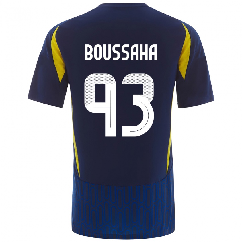 Herren Lina Boussaha #93 Blau Gelb Auswärtstrikot Trikot 2024/25 T-Shirt