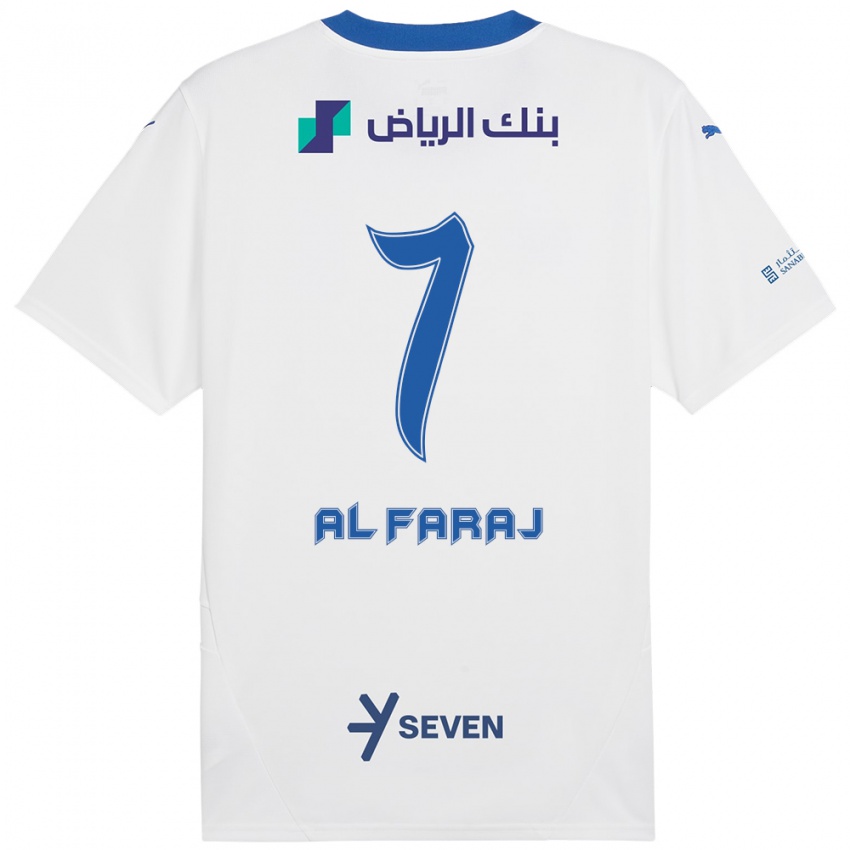 Herren Salman Al-Faraj #7 Weiß Blau Auswärtstrikot Trikot 2024/25 T-Shirt