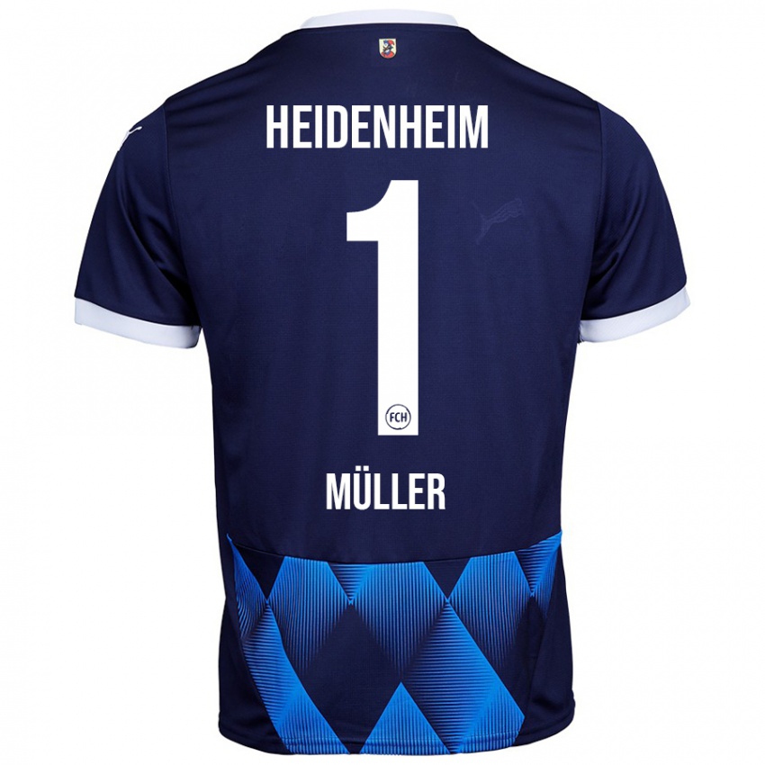 Herren Kevin Müller #1 Dunkel Marineblau Auswärtstrikot Trikot 2024/25 T-Shirt