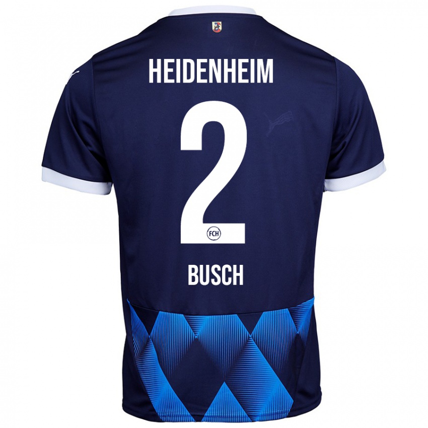 Herren Marnon Busch #2 Dunkel Marineblau Auswärtstrikot Trikot 2024/25 T-Shirt