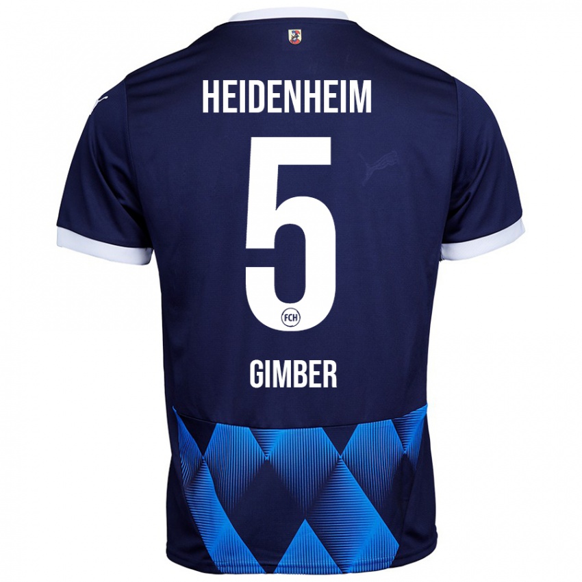 Herren Benedikt Gimber #5 Dunkel Marineblau Auswärtstrikot Trikot 2024/25 T-Shirt