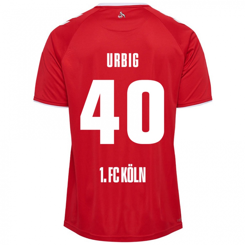 Herren Jonas Urbig #40 Rot Weiß Auswärtstrikot Trikot 2024/25 T-Shirt