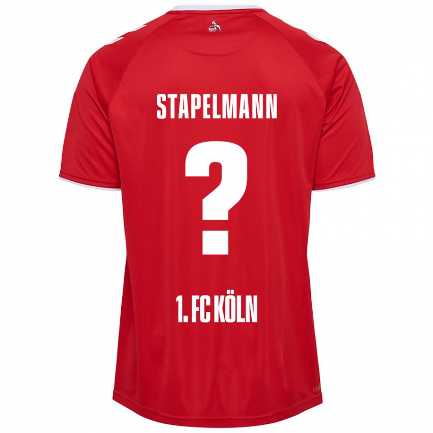 Herren Luis Stapelmann #0 Rot Weiß Auswärtstrikot Trikot 2024/25 T-Shirt