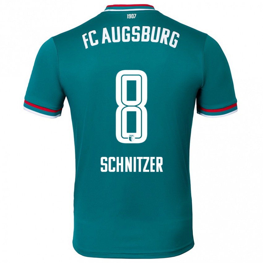 Herren Tim Schnitzer #8 Dunkelgrün Auswärtstrikot Trikot 2024/25 T-Shirt