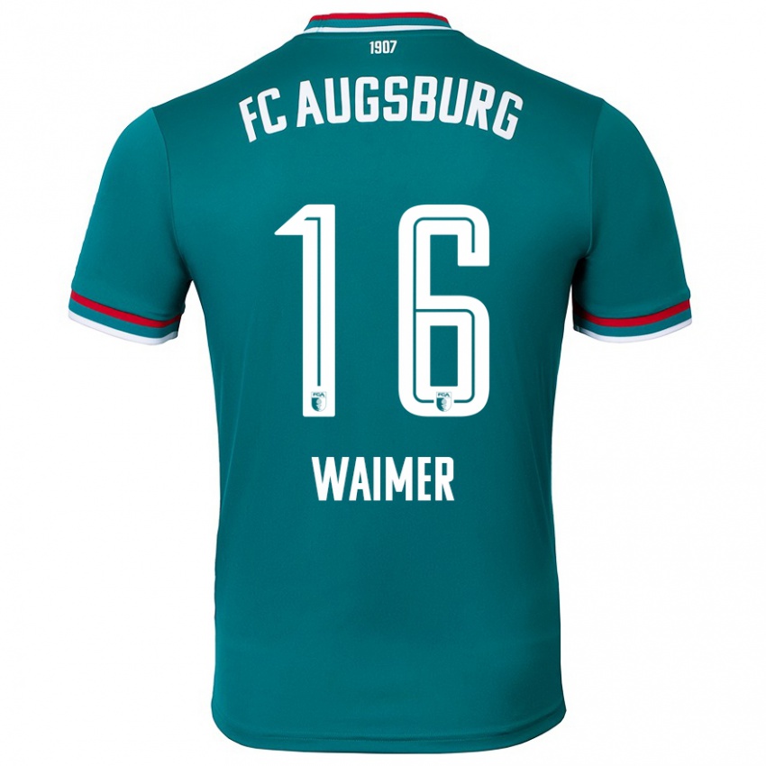 Herren Johannes Waimer #16 Dunkelgrün Auswärtstrikot Trikot 2024/25 T-Shirt