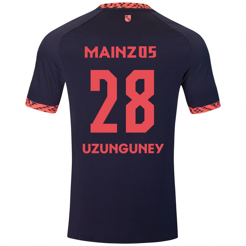 Herren Ebru Uzungüney #28 Blau Korallenrot Auswärtstrikot Trikot 2024/25 T-Shirt