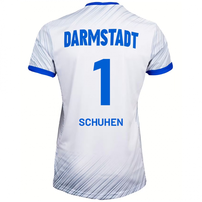 Herren Marcel Schuhen #1 Weiß Blau Auswärtstrikot Trikot 2024/25 T-Shirt