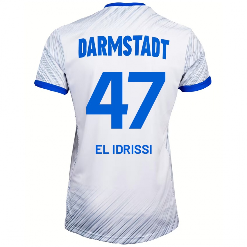 Herren Othmane El Idrissi #47 Weiß Blau Auswärtstrikot Trikot 2024/25 T-Shirt