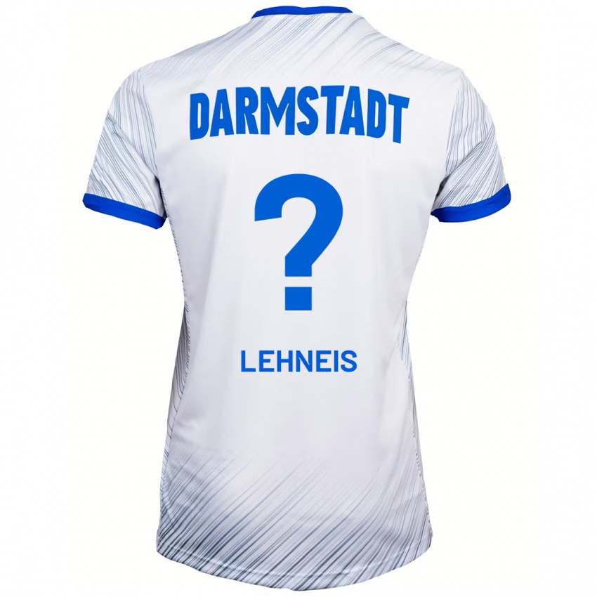 Herren Daniel Lehneis #0 Weiß Blau Auswärtstrikot Trikot 2024/25 T-Shirt