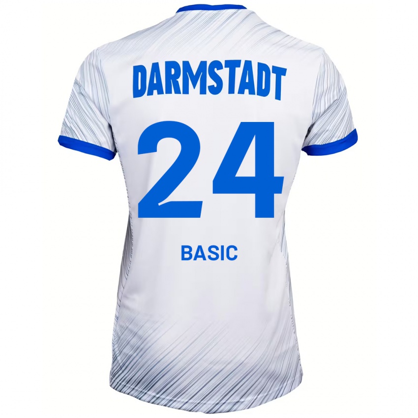 Herren Benjamin Basic #24 Weiß Blau Auswärtstrikot Trikot 2024/25 T-Shirt