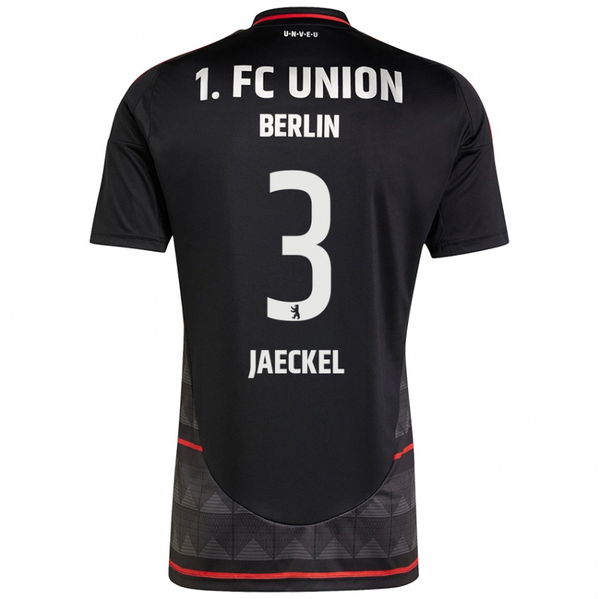 Herren Paul Jaeckel #3 Schwarz Auswärtstrikot Trikot 2024/25 T-Shirt