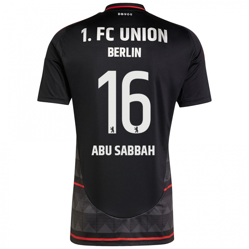 Herren Sarah Abu Sabbah #16 Schwarz Auswärtstrikot Trikot 2024/25 T-Shirt