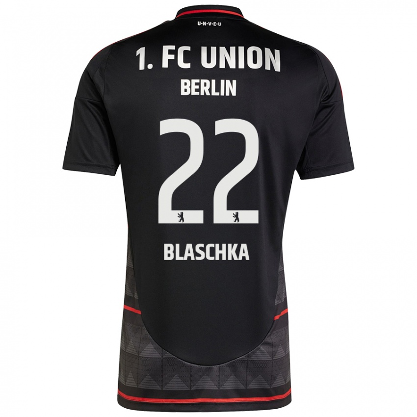 Herren Anouk Blaschka #22 Schwarz Auswärtstrikot Trikot 2024/25 T-Shirt