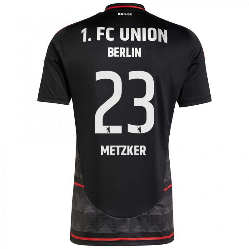 Herren Pia Metzker #23 Schwarz Auswärtstrikot Trikot 2024/25 T-Shirt