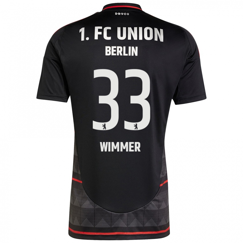 Herren Pauline Wimmer #33 Schwarz Auswärtstrikot Trikot 2024/25 T-Shirt