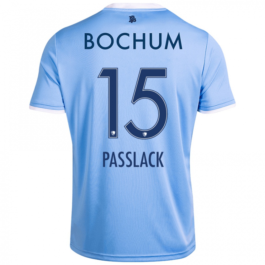 Herren Felix Passlack #15 Himmelblau Auswärtstrikot Trikot 2024/25 T-Shirt