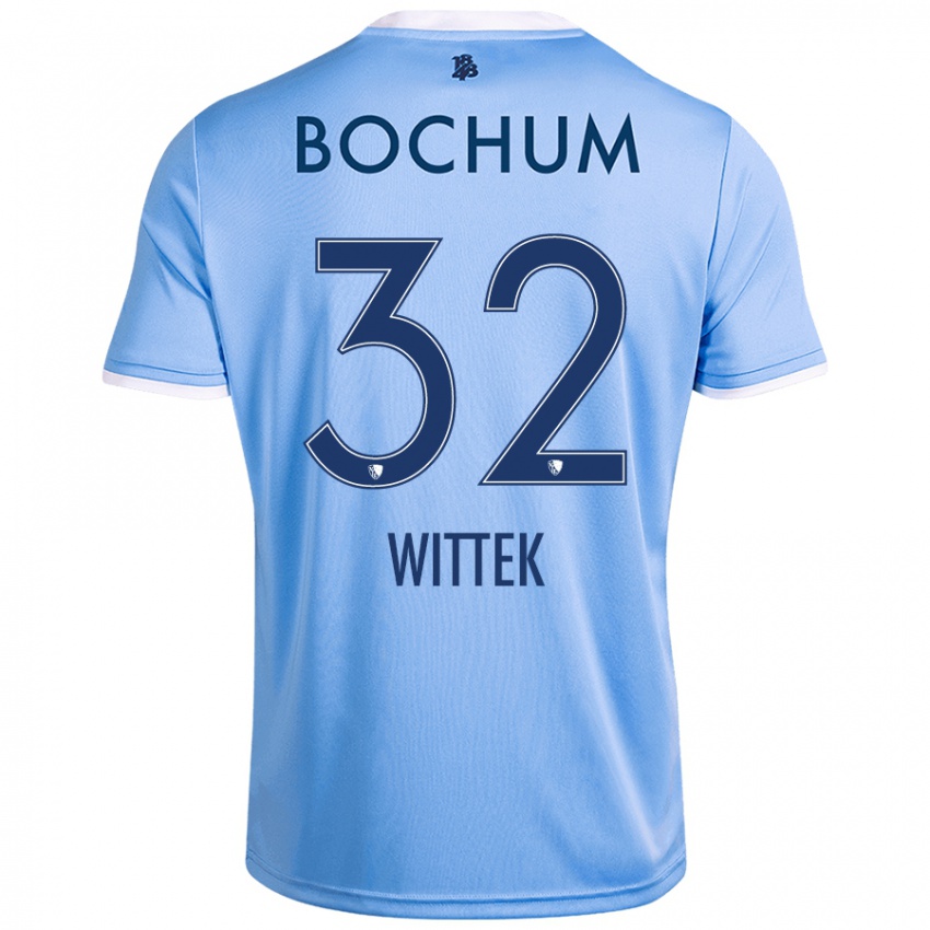 Herren Maximilian Wittek #32 Himmelblau Auswärtstrikot Trikot 2024/25 T-Shirt